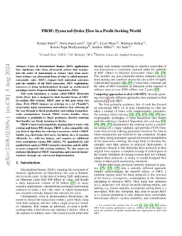 PROF: Protected Order Flow in a Profit-Seeking World