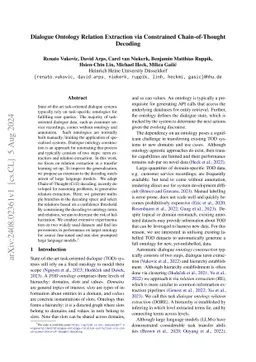 Dialogue Ontology Relation Extraction via Constrained Chain-of-Thought Decoding
