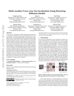 Multi-weather Cross-view Geo-localization Using Denoising Diffusion
  Models