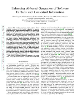 Enhancing AI-based Generation of Software Exploits with Contextual
  Information