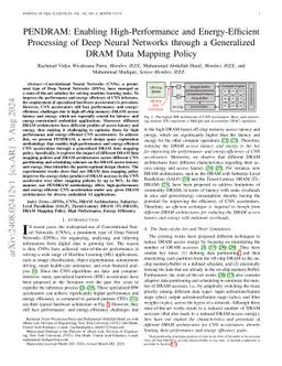 PENDRAM: Enabling High-Performance and Energy-Efficient Processing of
  Deep Neural Networks through a Generalized DRAM Data Mapping Policy