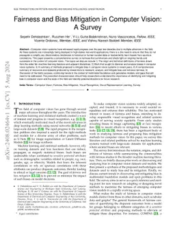 Fairness and Bias Mitigation in Computer Vision: A Survey