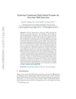 Exploring Conditional Multi-Modal Prompts for Zero-shot HOI Detection