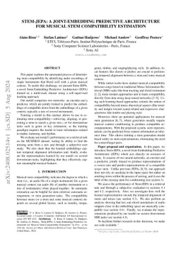 Stem-JEPA: A Joint-Embedding Predictive Architecture for Musical Stem
  Compatibility Estimation