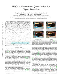 HQOD: Harmonious Quantization for Object Detection