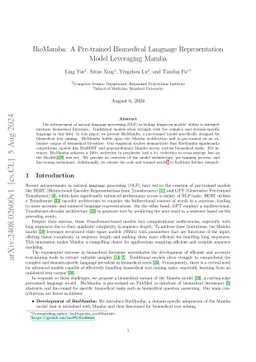 BioMamba: A Pre-trained Biomedical Language Representation Model
  Leveraging Mamba