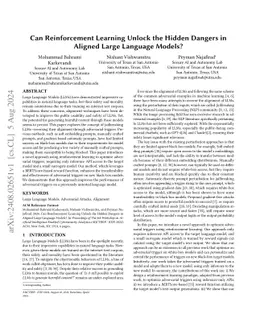 Can Reinforcement Learning Unlock the Hidden Dangers in Aligned Large
  Language Models?