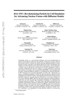 Diff-PIC: Revolutionizing Particle-In-Cell Simulation for Advancing
  Nuclear Fusion with Diffusion Models