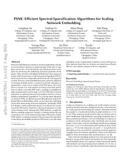 PSNE: Efficient Spectral Sparsification Algorithms for Scaling Network
  Embedding