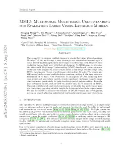 MMIU: Multimodal Multi-image Understanding for Evaluating Large
  Vision-Language Models