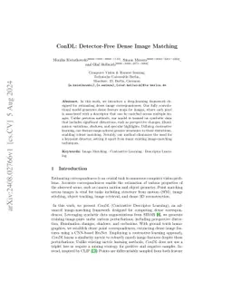 ConDL: Detector-Free Dense Image Matching