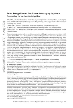 From Recognition to Prediction: Leveraging Sequence Reasoning for Action
  Anticipation