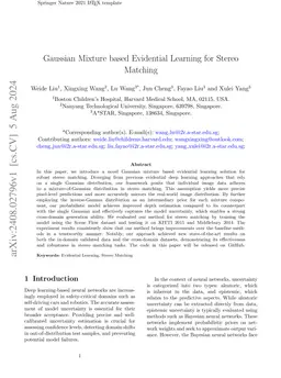Gaussian Mixture based Evidential Learning for Stereo Matching