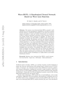 Wave-RVFL: A Randomized Neural Network Based on Wave Loss Function