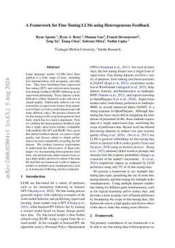 A Framework for Fine-Tuning LLMs using Heterogeneous Feedback