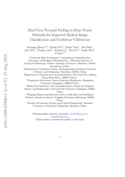 Dual-View Pyramid Pooling in Deep Neural Networks for Improved Medical
  Image Classification and Confidence Calibration
