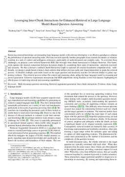 Leveraging Inter-Chunk Interactions for Enhanced Retrieval in Large
  Language Model-Based Question Answering