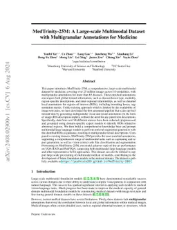 MedTrinity-25M: A Large-scale Multimodal Dataset with Multigranular Annotations for Medicine