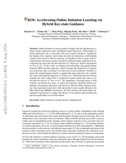 KOI: Accelerating Online Imitation Learning via Hybrid Key-state
  Guidance