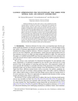 Gaussian Approximation For Non-stationary Time Series with Optimal Rate
  and Explicit Construction
