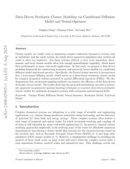 Data-Driven Stochastic Closure Modeling via Conditional Diffusion Model and Neural Operator