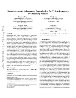 Sample-agnostic Adversarial Perturbation for Vision-Language
  Pre-training Models