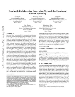 Dual-path Collaborative Generation Network for Emotional Video
  Captioning