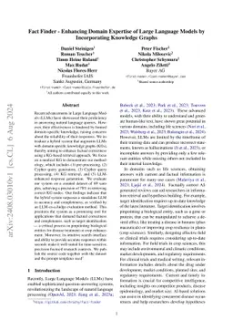 Fact Finder -- Enhancing Domain Expertise of Large Language Models by
  Incorporating Knowledge Graphs