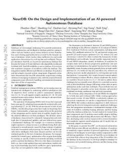 NeurDB: On the Design and Implementation of an AI-powered Autonomous Database