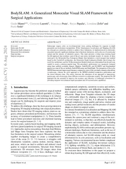 BodySLAM: A Generalized Monocular Visual SLAM Framework for Surgical
  Applications