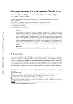 Prototype Learning for Micro-gesture Classification