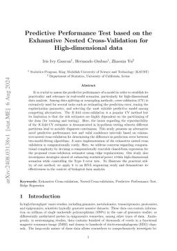 Predictive Performance Test based on the Exhaustive Nested Cross-Validation for High-dimensional data