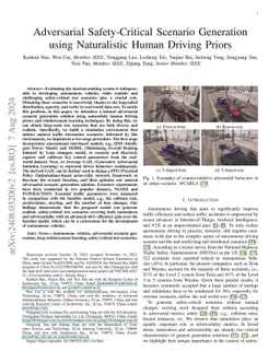 Adversarial Safety-Critical Scenario Generation using Naturalistic Human
  Driving Priors