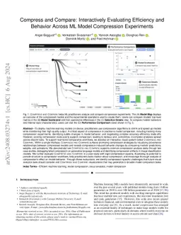 Compress and Compare: Interactively Evaluating Efficiency and Behavior
  Across ML Model Compression Experiments