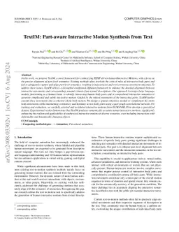 TextIM: Part-aware Interactive Motion Synthesis from Text