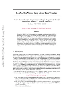 LLaVA-OneVision: Easy Visual Task Transfer