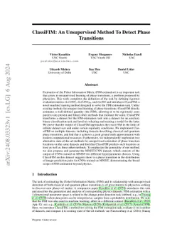 ClassiFIM: An Unsupervised Method To Detect Phase Transitions