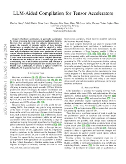 LLM-Aided Compilation for Tensor Accelerators
