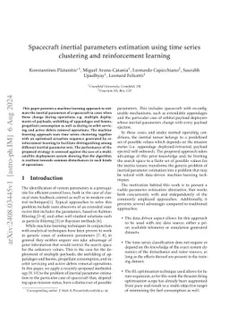 Spacecraft inertial parameters estimation using time series clustering
  and reinforcement learning