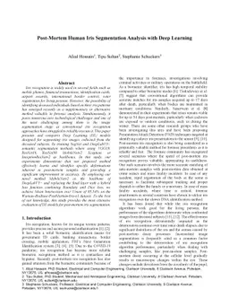 Post-Mortem Human Iris Segmentation Analysis with Deep Learning