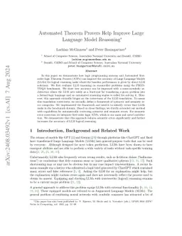 Automated Theorem Provers Help Improve Large Language Model Reasoning