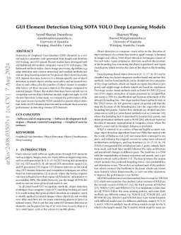 GUI Element Detection Using SOTA YOLO Deep Learning Models