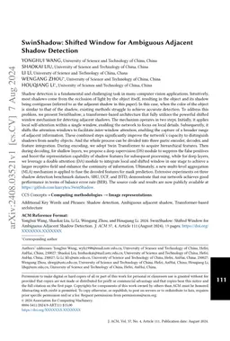 SwinShadow: Shifted Window for Ambiguous Adjacent Shadow Detection