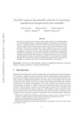 Neural active manifolds: nonlinear dimensionality reduction for uncertainty quantification