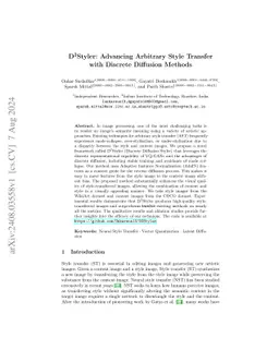 D2Styler: Advancing Arbitrary Style Transfer with Discrete Diffusion
  Methods