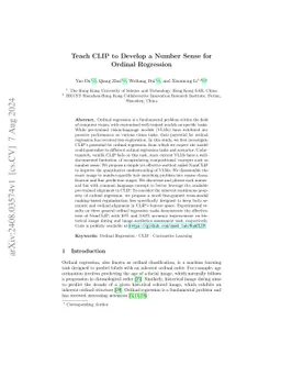 Teach CLIP to Develop a Number Sense for Ordinal Regression
