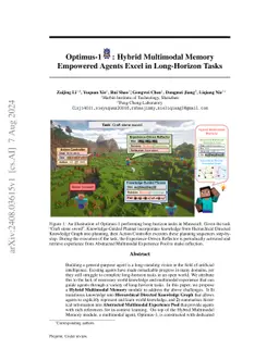 Optimus-1: Hybrid Multimodal Memory Empowered Agents Excel in
  Long-Horizon Tasks