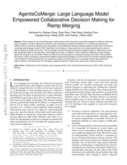 AgentsCoMerge: Large Language Model Empowered Collaborative Decision Making for Ramp Merging