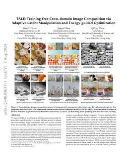 TALE: Training-free Cross-domain Image Composition via Adaptive Latent
  Manipulation and Energy-guided Optimization
