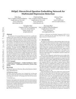 HiQuE: Hierarchical Question Embedding Network for Multimodal Depression
  Detection